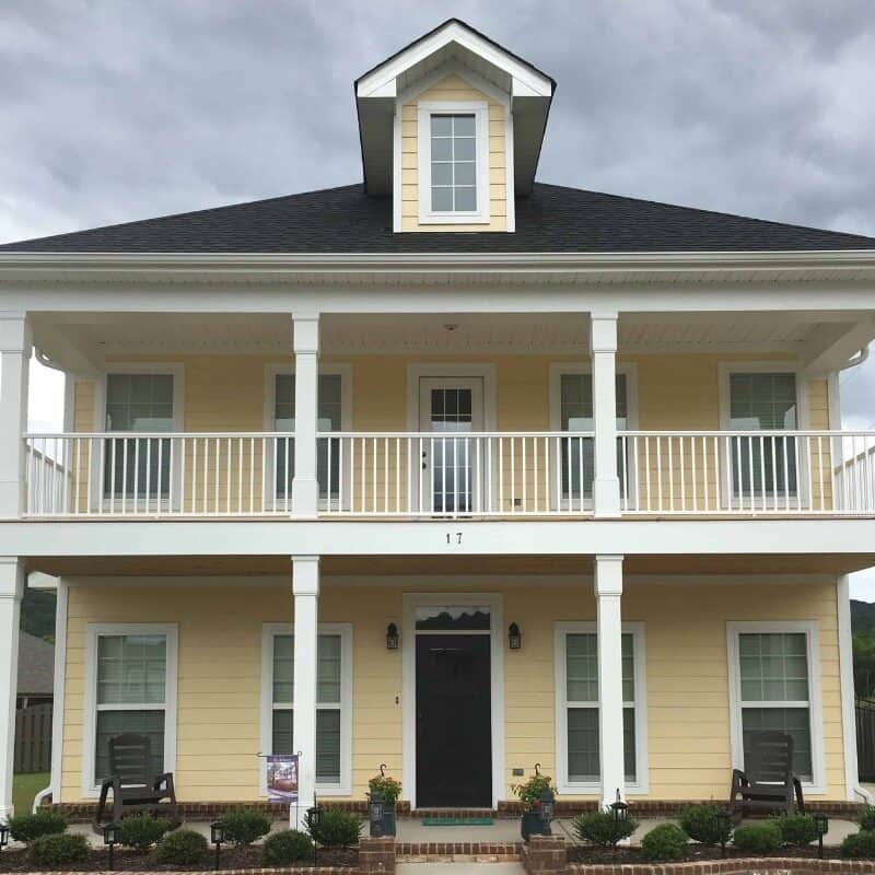 yellow cottage living - picture of the yellow cottage - 2 story farmhouse cottage style home