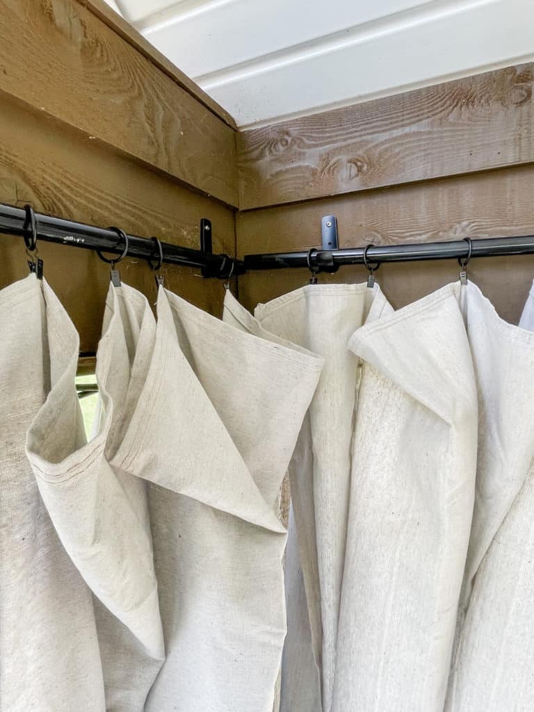 Make Your Own Drop Cloth Curtains For Your Porch