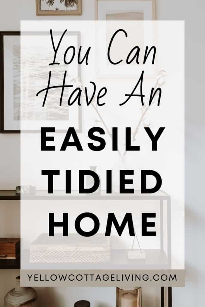 Easily Tidied home image for Pinterest. 